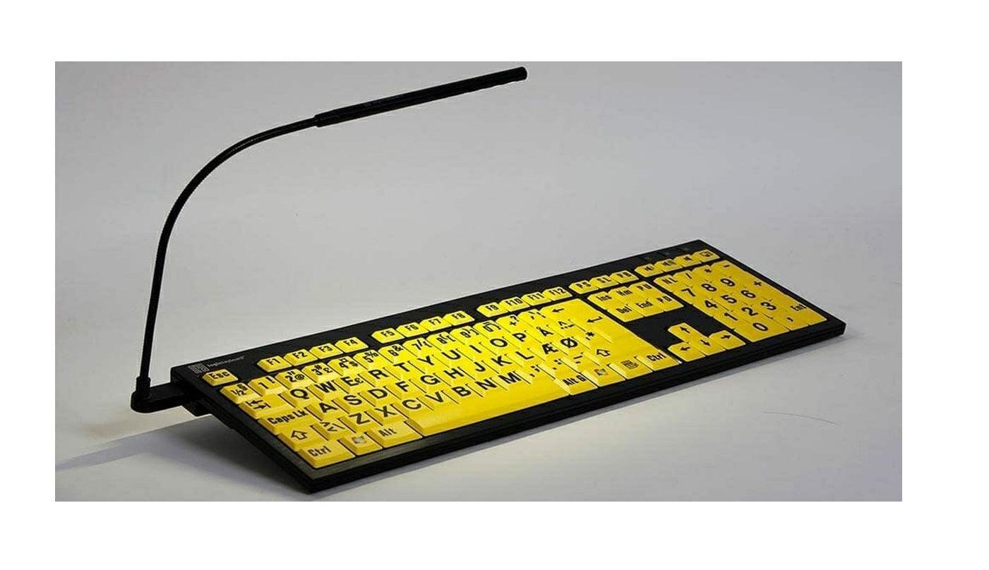 Logickeyboard XL Nero Slim Line Toetsenbord voor Slechtzienden met Verlichting | Dé Online Medische Webshop